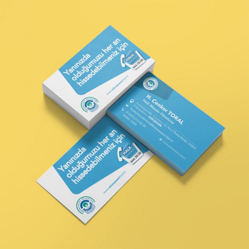 350 gr. Parlak Kuşe Standart Kartvizit